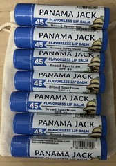 Panama Jack SPF 45 Lip Balm Lot of 7 Sealed Flavorless Unscented Broad Spectrum