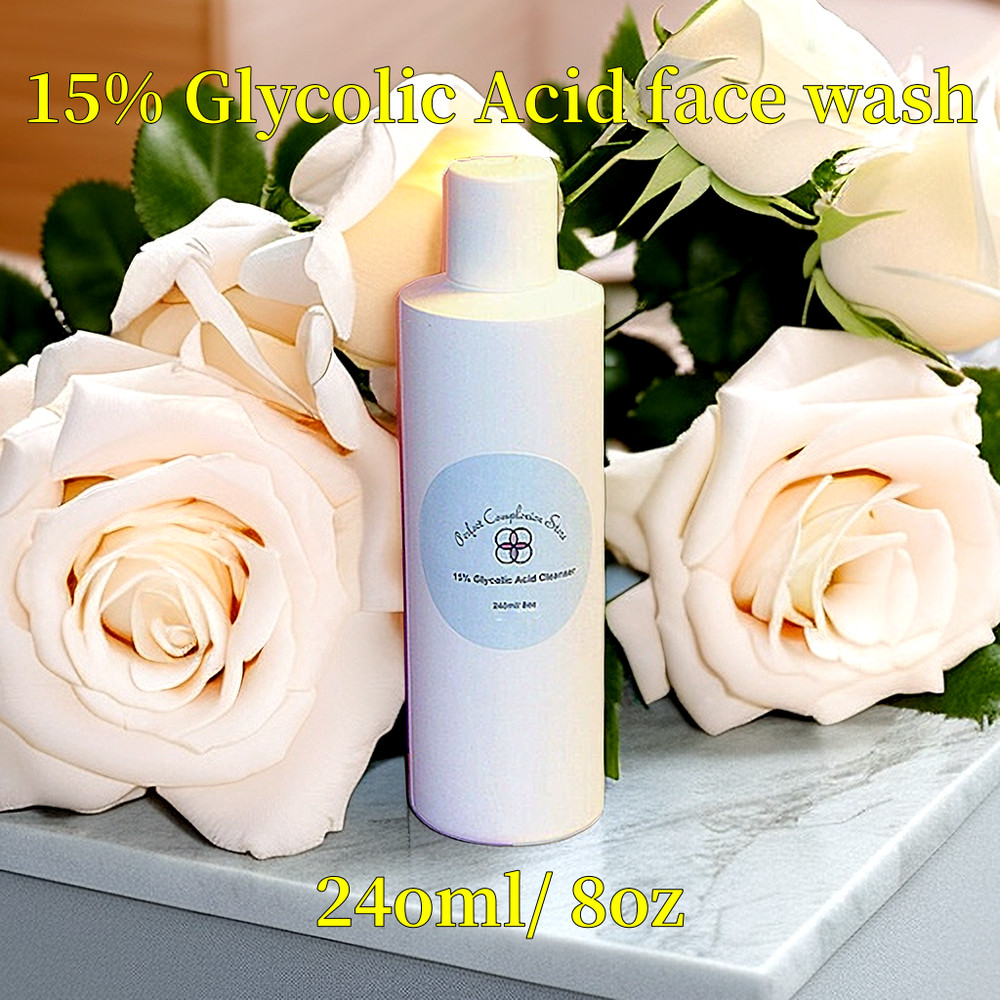 15% Glycolic Acid toner 8oz/240ml Acne Oil Clogged Pores Blackheads