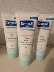 set of 3 dermasil fresh Aloe Body Lotion