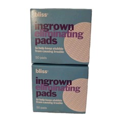 Lot Of 2 Bliss Ingrown Eliminating Pads 50 Ct Prevents Shave Bumps 100 Ct Total