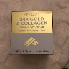 CB CLEAR BEAUTY 24K Gold & Collagen Firming Day Cream Face/Neck 1.69 fl oz