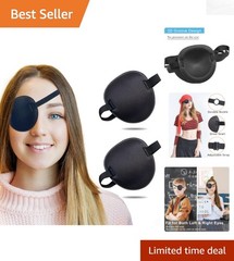 2PCS Adjustable Medical Eye Patches – Comfortable Amblyopia Recovery in Black