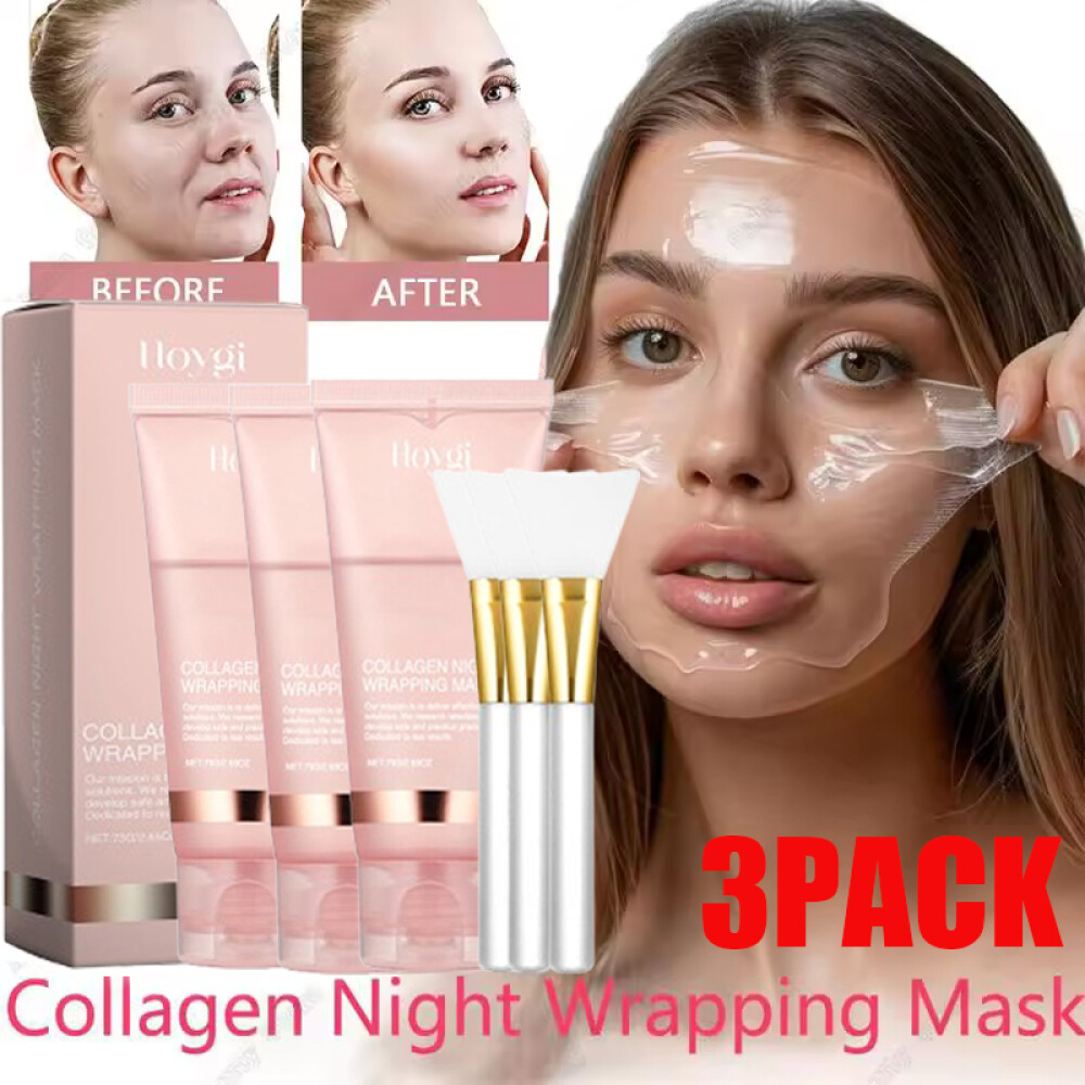 3Pack Collagen Peel-off Mask Wrapping Firming Mask Skin Care Deep Cleaning 75g