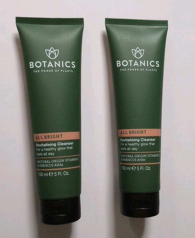 LOT OF (2) BOTANICS ALL BRIGHT REVITALISING CLEANSER VITAMIN C & HIBISCUS 5 oz