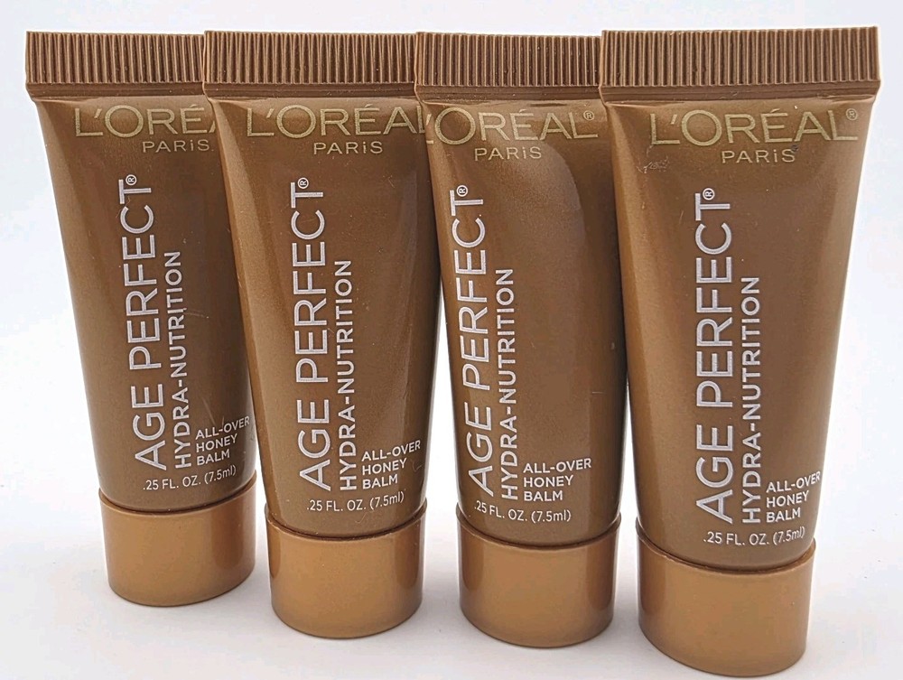 4x L&rsquo;Oreal Age Perfect Hydra Nutrition All Over Honey Balm Mini Travel .25 Fl Oz