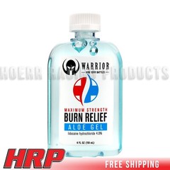 Warrior Burn Relief Gel for Skin with Aloe -Highly Effective Sunburn relief