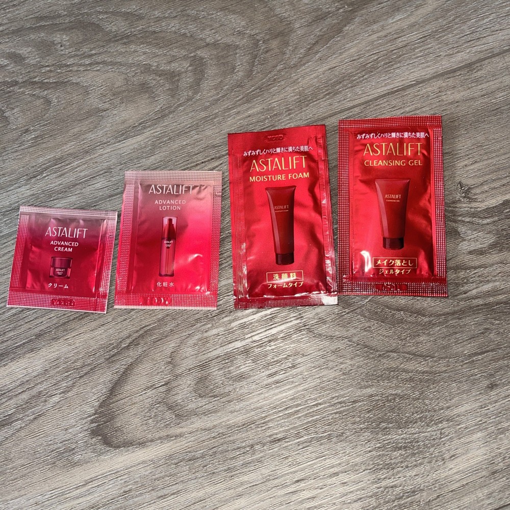 Astalift Travel Sample Pack – Cleansing Gel, Foam, Lotion & Cream Skincare