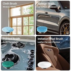 Brush Heads Set, 9 Pack 4 inches Cordless Electric Spin Scrubber Replaceable …