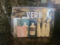Verb Shampoo+Conditioner Travel Packs Set Samples,Ghost oil,shine+heat protect