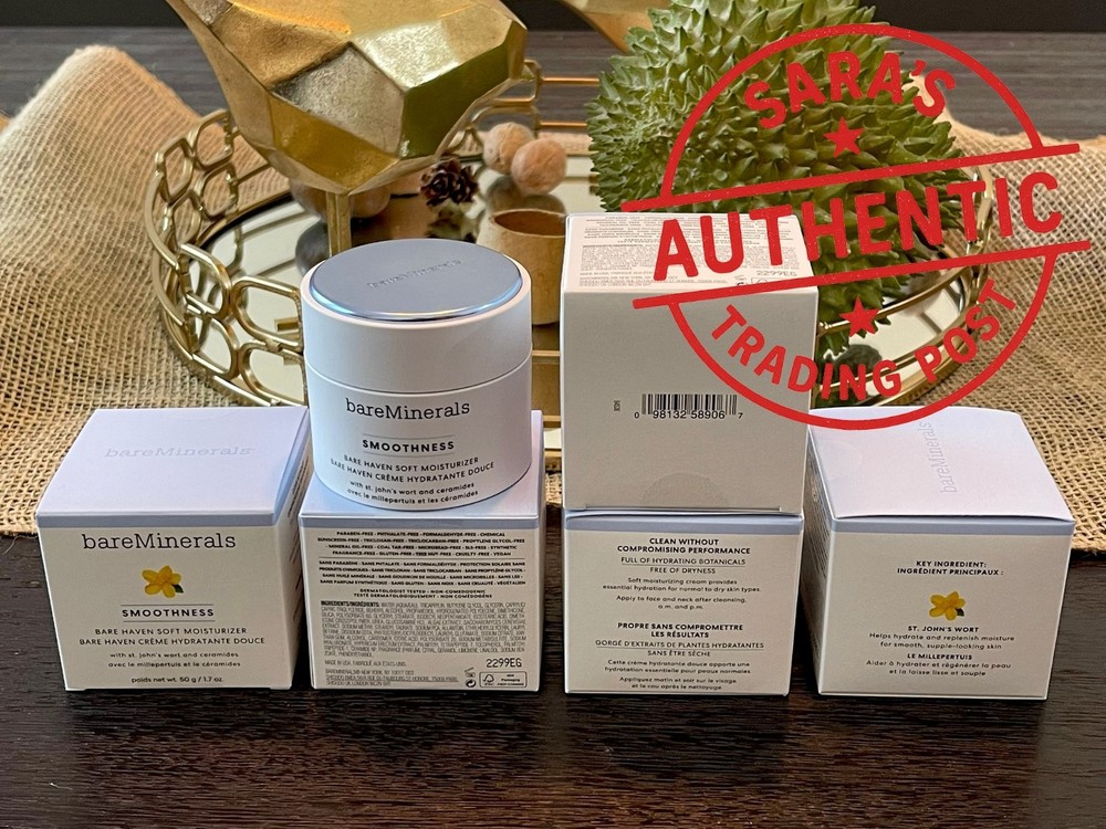 1 BareMinerals SMOOTHNESS BARE HAVEN SOFT MOISTURIZER Full Size 1.7oz /50g +🎁