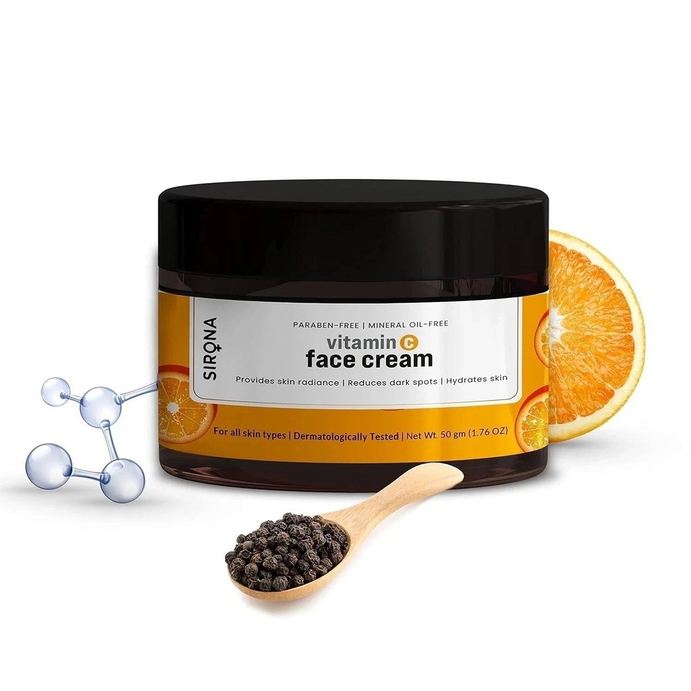 Sirona Vitamin C Face Cream for Men and Women to Brighten Skin Reduce (50 g) V67