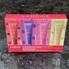 Laneige Lip Glowy Balm Mini Set 4pc Berry/Gummy Bear/Sweet Candy/Vanilla 0.17 Oz