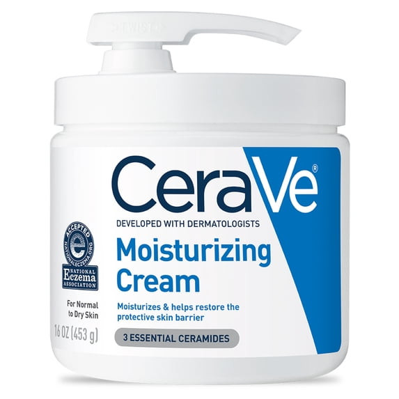 CeraVe Moisturizing Cream for Face & Body Normal to Very Dry Skin with Pump 16oz