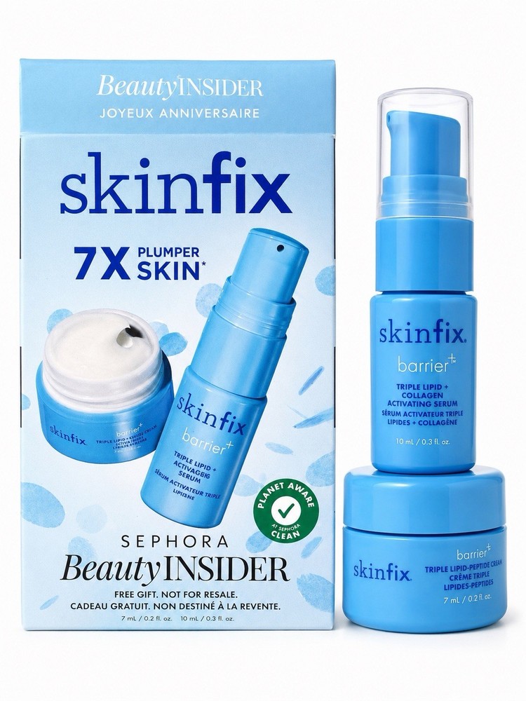 Skinfix Barrier+ Triple Lipid Serum 10ml & Peptide Cream 7ml Travel Duo NEW