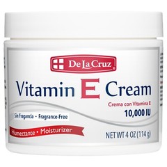 De La Cruz 10,000 IU Vitamin E Cream FRAGRANCE FREE Version 4 OZ. – Made in USA