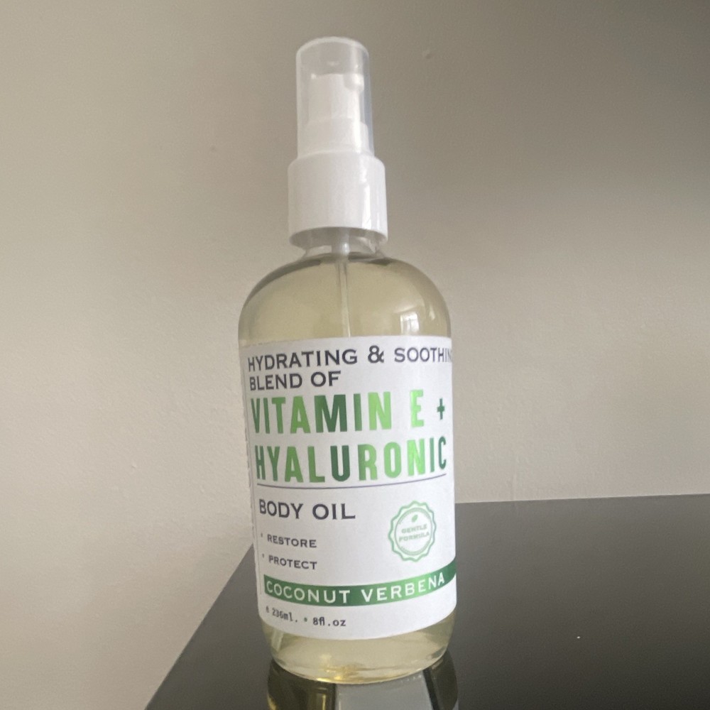 All Over Vit E + Hyaluronic Body Oil Coconut Verbena 8 fl oz
