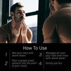 Brickell Men&rsquo;s Purifying Charcoal Face Wash for Men, 8 Ounce (Pack of 1)