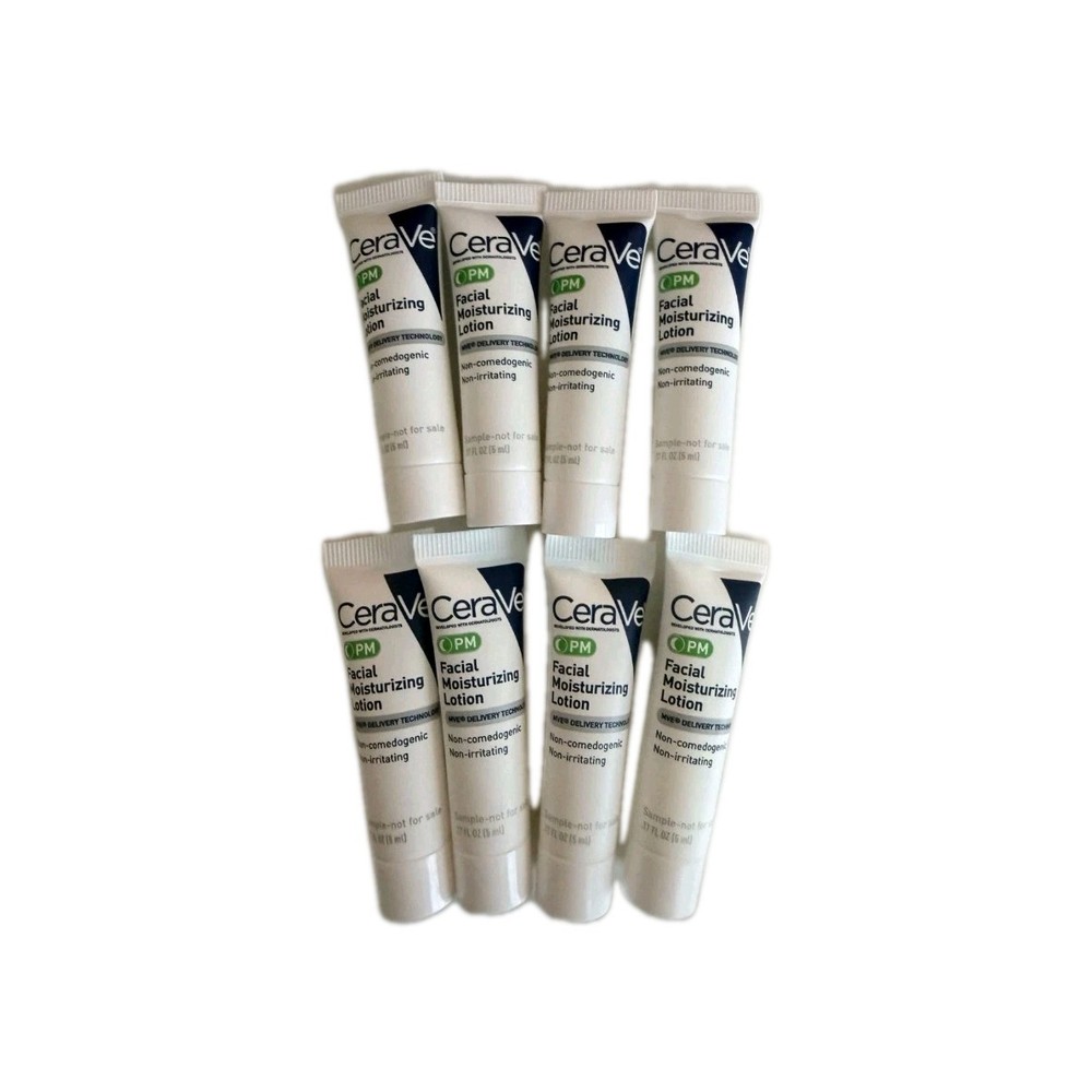 CeraVe PM Facial Moisturizing Lotion Travel Size 5ml Lot of 8 Face Moisturizer