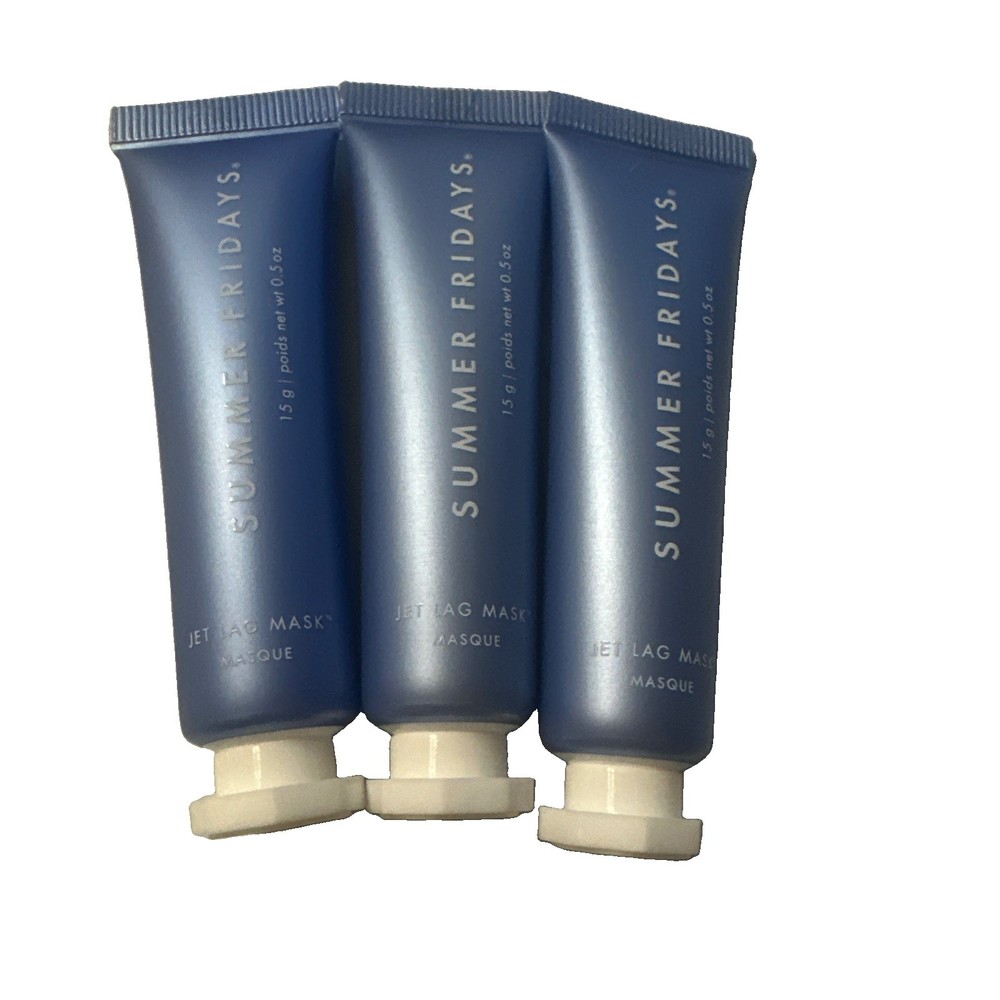 3x Summer Fridays Travel Jet Lag Mask Masque Hydrator 0.5oz each