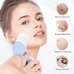 Electric Silicone Facial Cleansing Brush Waterproof Exfoliating Face Scrubber