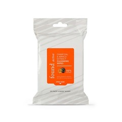 Found Active Kate Upton Charcoal Arnica Cleansing Face Wipes Makeup Remover 20ct