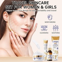 Collagen Skin Care Set, Anti Aging Skincare Set for Reduce Wrinkles, Shrink P…