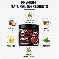 MY69 Men Massage Cream Premium Intimate Wellness Support Body Massage Cream 50gm