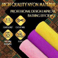 3 Pack African Bath Sponge African Net Long Net Bath Sponge Exfoliating Shower