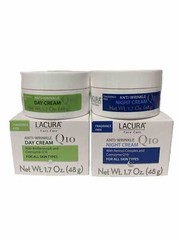 Set of 2 LACURA Q10 Anti-Wrinkle Face Day & Night Cream MADE IN GERMANY New