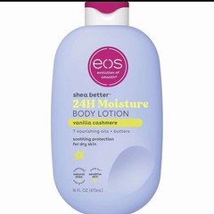eos Shea Better Body Lotion Vanilla Cashmere, 24-Hour Moisture Skin Care, 16 oz