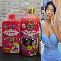 Fast Action Gluta Berry Body Lotion 500ml & Shower Gel 1000ml Body Wash