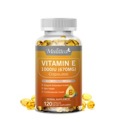 670mg Vitamin E 1000 Iu Capsules – Supports Skin, Hair, Immune and Eye Health