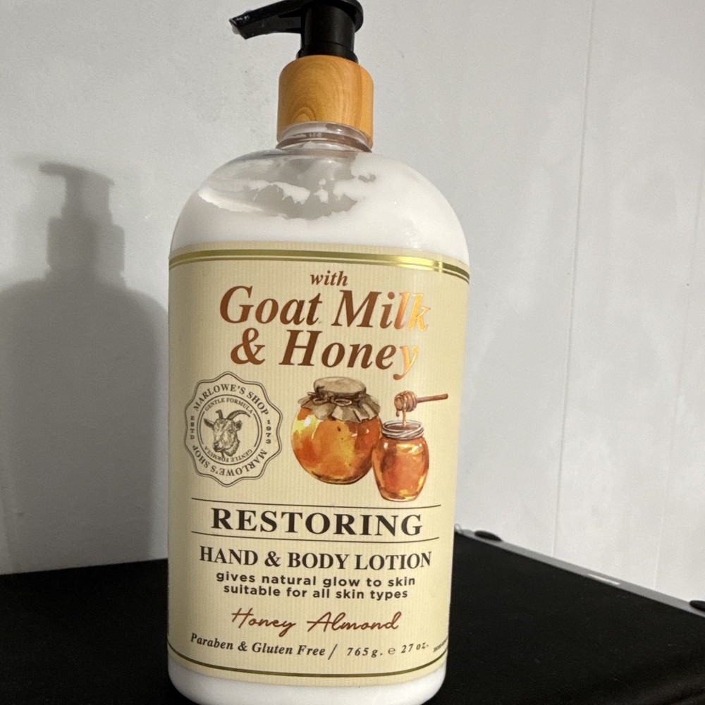 Marlowe&rsquo;s Shop Goat Milk & Honey Hand & Body Lotion Honey Almond 27 oz Pump
