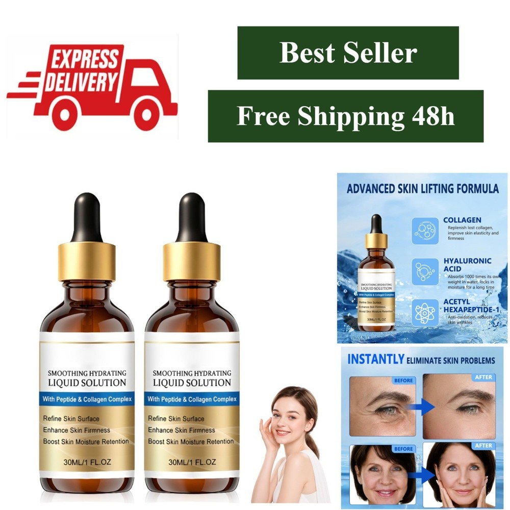 rexibuz Anti-Aging Serum Oil with Peptide & Collagen, 2Pcs 30ml