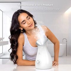 Nano Steamer 3-In-1 Ionic Facial Nano Facial Mister 5-Piece Stainless Steel Skin