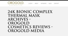 OROGOLD 24K Bionic Complex Gold Aloe Vera Thermal Mask 60g / 2oz and Cream