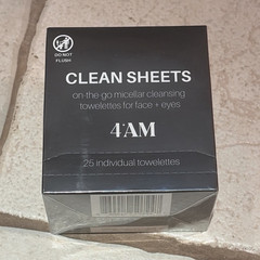 4AM Clean Sheets Micellar Makeup Remover Wipes Face & Eyes Rose 25 Ct