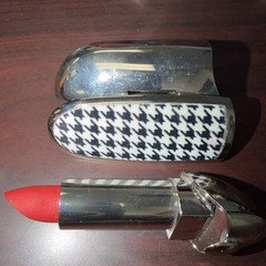 GUERLAIN Rouge G Double Mirror Lipstick Case Houndstooth With Lipstick