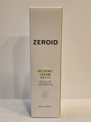 Zeroid Richenic Cream Urea 5% Skin Care Dry Skin 2.02 oz BB 10/2026