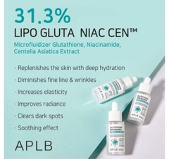US SELLER APLB Glutathione Niacinamide Ampoule Serum 40ml Whitening Anti-aging