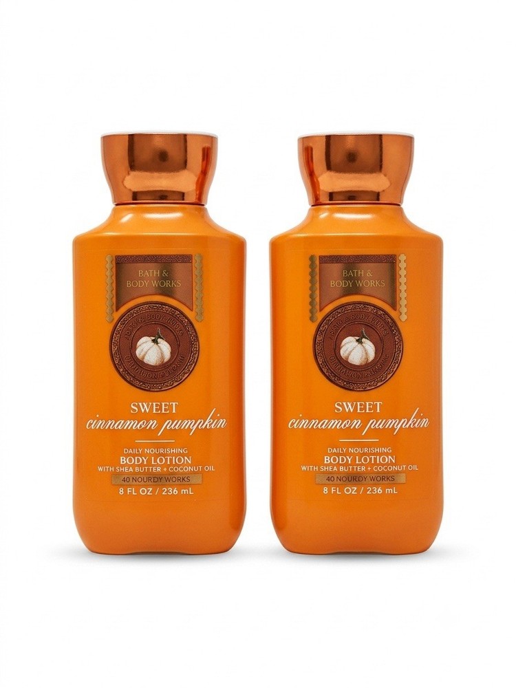 2x Bath & Body Works Sweet Cinnamon Pumpkin Daily Nourishing Body Lotion 8oz New