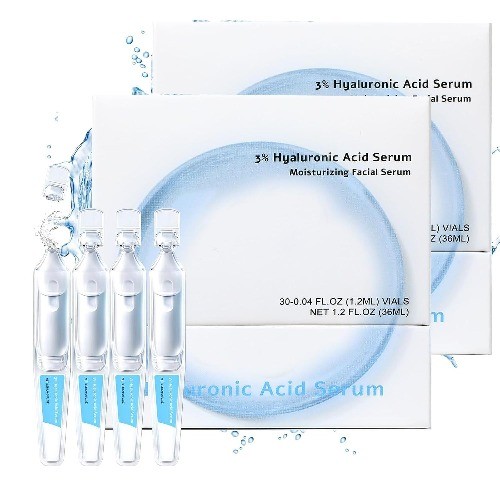 60 Pcs 5%Hyaluronic Acid Serum Vials – Ultra-Hydrating Glass Skin Treatment