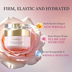 Organic Rose Collagen Firming Cream Anti Aging Wrinkle Skin Tightening Body Care
