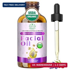 Organic Face Oil with Lavender, Rosehip, Frankincense, Pomegranate & Vitamin E –