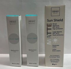 OBAGI SUNSHIELD MATTE SPF50-RETINOL 0.5 1 oz x 2 BRAND NEW-AUTHENTIC