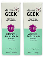 (2 Ct) Derma Geek Fortifying Facial Serum 3.5% Vitamins + Antioxidants 1.3 Oz.