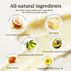 100% Grass Fed Whipped Beef Tallow Balm – Ultra Moisturizing Skin Cream for All