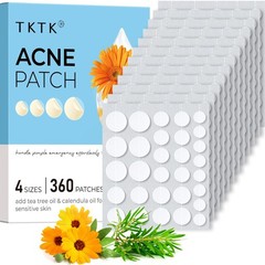 TKTK Hydrocolloid Acne Patches, Pimple 180 Count (Pack of 2), Clear-360
