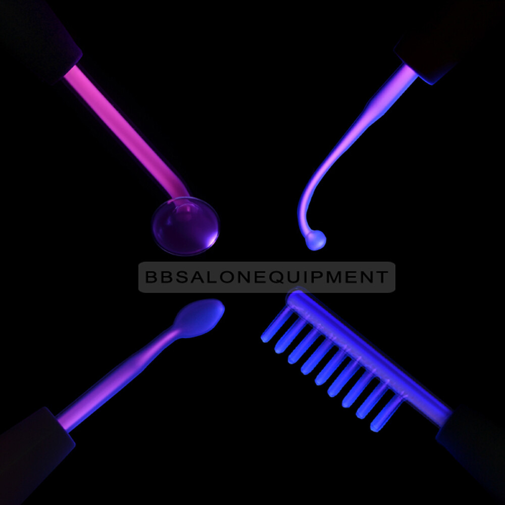 4 PCS Violet High Frequency Electrode Replacement Wands For High Freqeuncy Unit