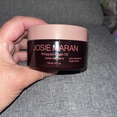 NEW JOSIE MARAN Whipped Argan Oil Body Butter Sweet Cranberry 4 Oz 118 Ml